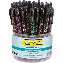 PILOT G2 Fashion Collection Colors Refillable & Retractable Rolling Ball Gel Pens  Fine Point  Assorted Color Barrel Designs  ...