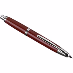 PILOT Vanishing Point Collection Refillable & Retractable Fountain Pen  Red Barrel with Rhodium Accents  Blue Ink  Fine Nib (60144)