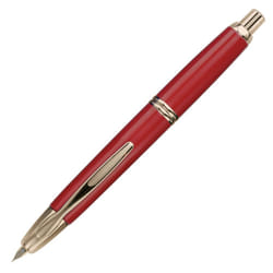PILOT Vanishing Point Collection Refillable & Retractable Fountain Pen  Red Barrel with Gold Accents  Blue Ink  Medium Nib (60267)