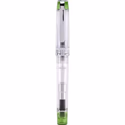 PILOT Prera Fountain Pen  Clear Barrel with Light Green/Silver Accents  Fine Nib (60816)