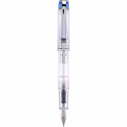 PILOT Prera Fountain Pen Clear Barrel with Light Blue/Silver Accents Medium Nib (60822)