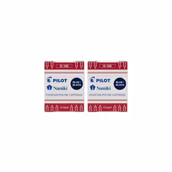 Namiki IC100 Fountain Pen Ink Cartridge, Blue/Black, 12 Cartridges per Pack (Pack os 2)