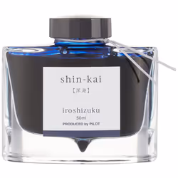 PILOT Iroshizuku Bottled Fountain Pen Ink Shin-Kai Deep Sea (Blue Black) 50ml Bottle (69225)