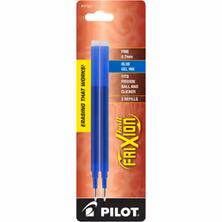 Pilot  FriXion Ball Gel Ink Refills for Erasable Pens  Fine Point 0.7 mm  Pack of 2  Blue