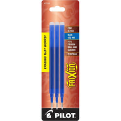 Pilot  FriXion Ball Gel Ink Refills for Erasable Pens  Fine Point 0.7 mm  Pack of 3  Blue