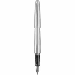 PILOT Metropolitan Collection Fountain Pen Silver Barrel Classic Design Medium Nib Black Ink 91108