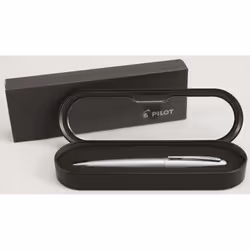 PILOT Metropolitan Collection Fountain Pen  Silver Barrel  Classic Design  Fine Nib  Black Ink (91113)