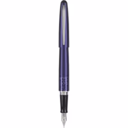 Pilot MR Animal Collection Fountain Pen in Gift Box Matte Plum Barrel with Leopard Accent Medium Point Stainless Steel Nib ...