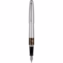 PILOT MR Animal Collection Fountain Pen in Gift Box Matte Silver Barrel with Python Accent Medium Point Stainless Steel Nib ...