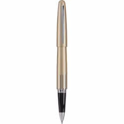 PILOT Metropolitan Collection Gel Roller Pen Gold Barrel Zig-Zag Design Fine Point Black Ink (91203)
