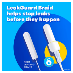 Pearl Tampons, Light Absorbency With Leakguard Braid, Unscented, 18Count