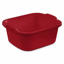 Sterilite Convenient Extra Large Multi-Functional Home 12-Quart Standard Sink Dish Washing Storage Pan Red (8 Pack)