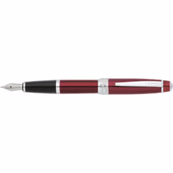 Cross AT0456-8MS, Red, Cartridge filling system, Black, Metal, Lacquer, Round nib