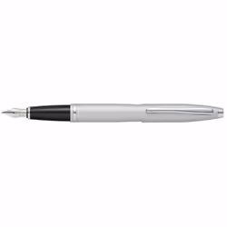 Cross Calais, Chrome, Blue, Metal, Round nib, Medium, Ambidextrous