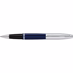 Cross Calais, Clip-on retractable pen, Blue, Chrome, Black, Metal, Chrome, 0.7 mm