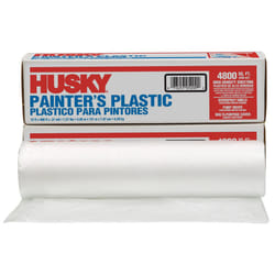 1-Roll of 12 x 400 Poly-America 03512H Husky Clear .31-Mil High Density Painters Plastic