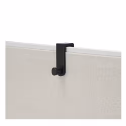 Safco Over the Panel, Indoor, Universal hook, Black, Plastic, Steel, Oval, 44.5 mm