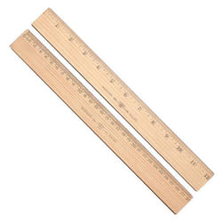 Westcott 10375 ruler Desk ruler 300 mm Metal, Wood Wood