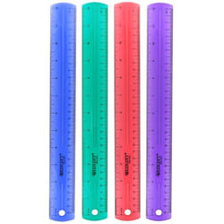 Westcott Jeweltone Desk ruler 304.8 mm Plastic Assorted colours, Transparent 1 pc(s)