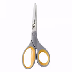Westcott Titanium Bonded, Adult, Straight cut, Single, Grey, Yellow, Stainless steel, Universal