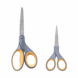 Westcott Titanium Bonded, Adult, Straight cut, Set, Blue, Grey, Yellow, Stainless steel, Universal