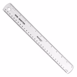 Westcott 13862, Desk ruler, Plastic, Transparent, cm, inch, 304.8 mm, 1 pc(s)