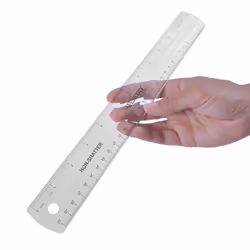 Westcott 13862 ruler Desk ruler 304.8 mm Plastic Transparent 1 pc(s)