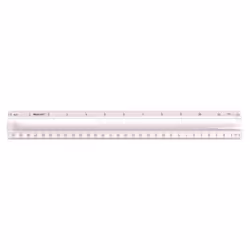 Westcott 15571, Desk ruler, Transparent, Gloss, cm, inch, 304.8 mm, Blister