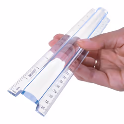 Westcott 15571 ruler Desk ruler 304.8 mm Transparent 1 pc(s)