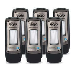 GOJO ADX-7 Push-Style Dispenser  Chrome/Black  for 685 mL GOJO ADX-7 Hand Medic Skin Condition Refills (Pack of 6) - 8782-06