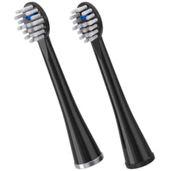 Waterpik Compact Replacement Brush Heads for Sonic-Fusion Flossing Toothbrush SFRB-2EB  2 Count Black