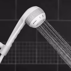 Waterpik Original Massage Shower Head Handheld Spray with 5Foot Hose  Includes Massaging Sprays and 6 Modes  DIY Easy Installation  1.8 GPM  White  SM
