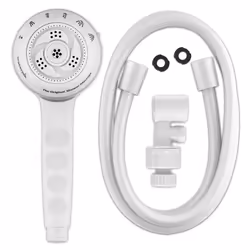Waterpik Original Massage Shower Head Handheld Spray with 5Foot Hose  Includes Massaging Sprays and 6 Modes  DIY Easy Installation  1.8 GPM  White  SM