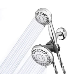 Waterpik 12-Mode 2-in-1 Dual Shower Head System with 5-Foot Hose and P