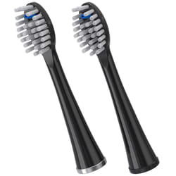 Waterpik Full Size Replacement Brush Heads for Sonic-Fusion Flossing Toothbrush SFFB-2EB  2 Count Black