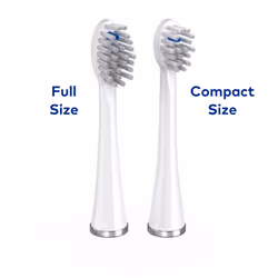 Waterpik Genuine Compact Replacement Brush Heads With Covers for Sonic-Fusion Flossing Toothbrush SFRB-2EW  2 Count White
