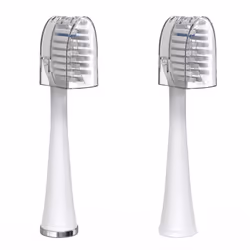 Waterpik Genuine Full Size Replacement Brush Heads With Covers for Sonic-Fusion Flossing Toothbrush SFFB-2EW 2 Count White