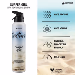 SexyHair Texture Surfer Girl Dry Texturizing Spray  6.8 Oz | Maintains Natural Shine | Up to 24 Hour Humidity Resistance | All Hair Types