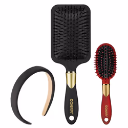 Conair Velvet Touch Hair Brush Set - Includes Paddle hair brush - trav