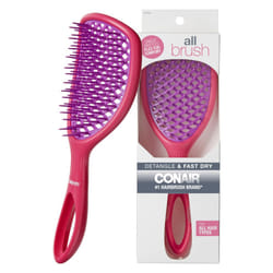 Conair Allbrush Vented Paddle hairbrush - hair brush - detangling brush - wet hair brush - hairbrush for women for all hair types - Pink