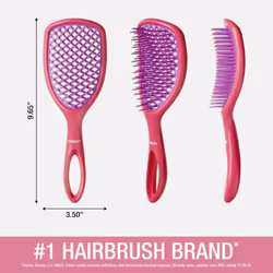 Conair Allbrush Vented Paddle hairbrush - hair brush - detangling brush - wet hair brush - hairbrush for women for all hair types - Pink