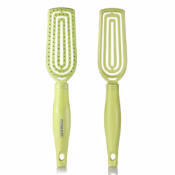 Conair Scalp Care Detangling Brush - Curly Hair Flexi Head Slim Brush with Massager