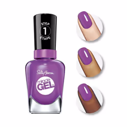 Sally Hansen Miracle Gel Nail Polish, Purple Shades, 550 Hunger Flames, a Pinkish Purple, 14.7 ml