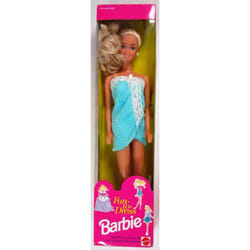 Barbie 1992 Fun to Dress Blue Bath Towel Wrap Doll