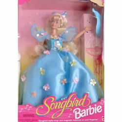 Mattel Songbird Barbie Doll w Real Singing Songbird Balances on Finger