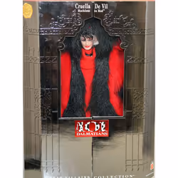Barbie Cruella De Vil Ruthless in Red Great Villains 101 Dalmatian Dol