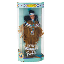 Barbie 1997 Collector Edition Dolls of the World 12 Inch Doll - Fourth Edition Native American Barbie with Poncho  Skirt  Headband  Moccasins  Jewelry