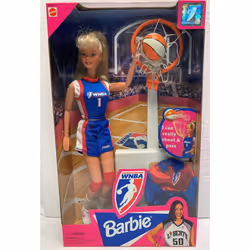 WNBA Basketball Blonde Barbie Doll by Mattel