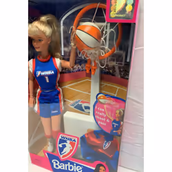 WNBA Basketball Blonde Barbie Doll by Mattel