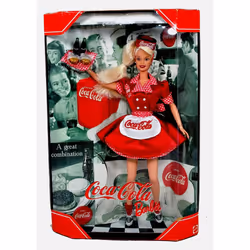 Mattel Year 1998 Barbie Collector Edition: Coca-Cola Barbie as a Waitr